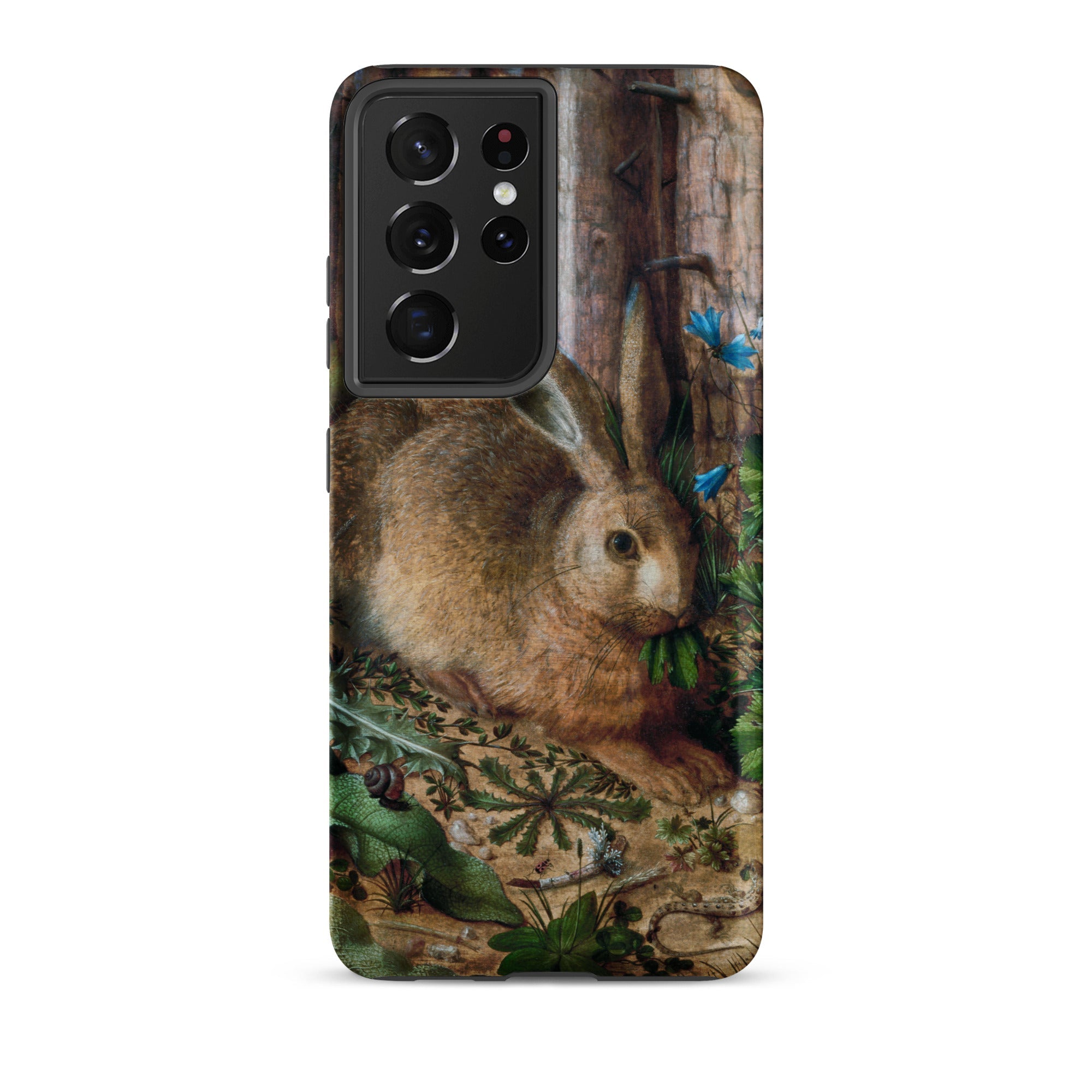 A Hare in the Forest Hans Hoffman Samsung Case, Galaxy S21 Ultra / Matte, Smartphone Case Detailed Painting Rabbit Natural