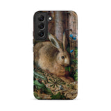 A Hare in the Forest - Hans Hoffman Samsung Case, Galaxy S22 Plus / Matte, Phone Case Detailed Illustration Hare Woodland