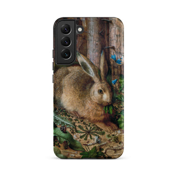 A Hare in the Forest - Hans Hoffman Samsung Case, Galaxy S22 Plus / Matte, Phone Case Detailed Illustration Hare Woodland