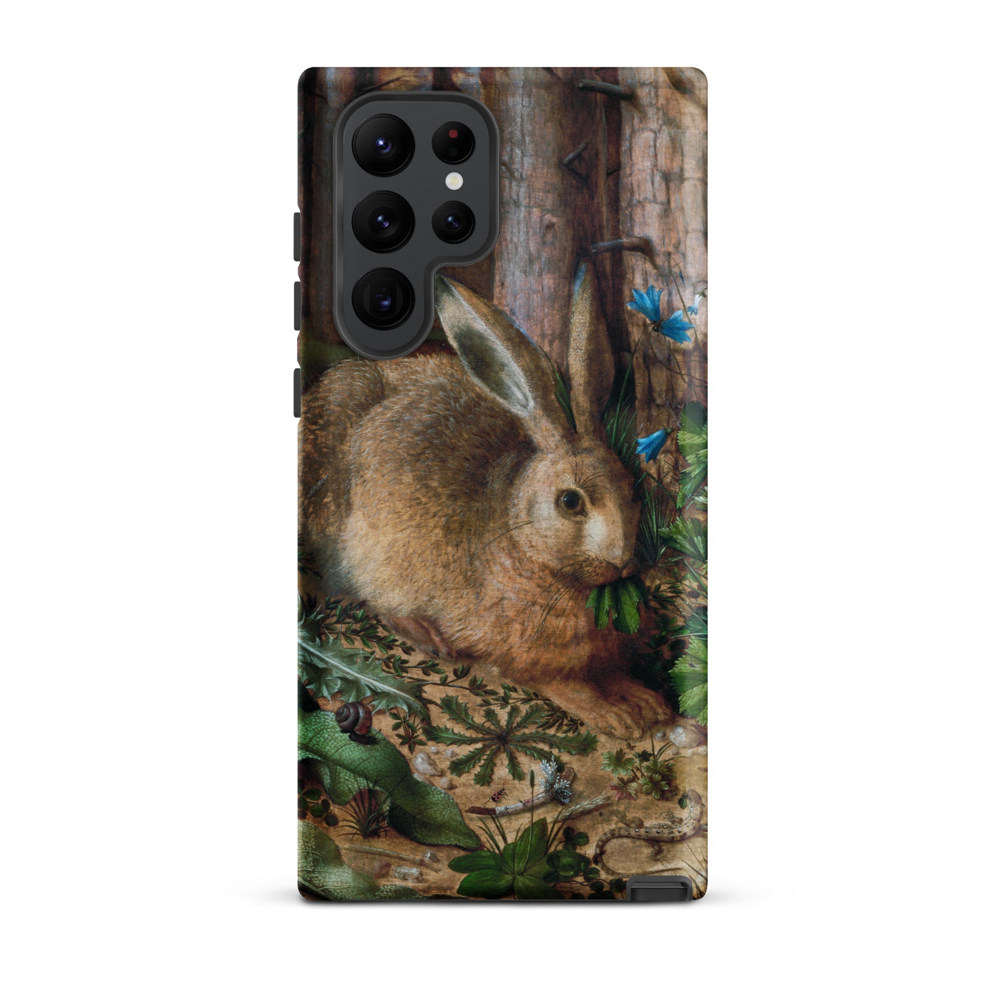 A Hare in the Forest Hans Hoffman Samsung Case, Galaxy S22 Ultra / Matte, Phone Case Detailed Painting Rabbit Forest