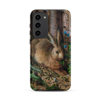 A Hare in the Forest - Hans Hoffman Samsung Case, Galaxy S23 Plus / Matte, Phone Case Detailed Painting Rabbit Forest