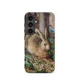 A Hare in the Forest - Hans Hoffman Samsung Case, Galaxy S24 / Matte, Smartphone Case Detailed Painting Rabbit Forest
