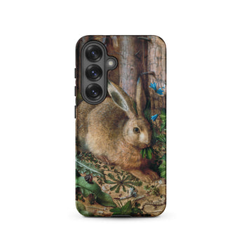 A Hare in the Forest - Hans Hoffman Samsung Case, Galaxy S25 / Matte, Smartphone Nature-themed Case Rabbit