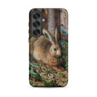 A Hare in the Forest Hans Hoffman Samsung Case, Galaxy S25 Plus / Matte, Phone Case Painted Hare Forest Blue Butterflies