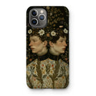Harold & Claude - Netherlandish Gay Twins Iphone Case, 11 Pro / Matte, Iphone Case Vintage-style Double Portrait Floral Botanical Decorative