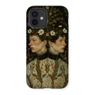 Harold & Claude - Netherlandish Gay Twins Iphone Case, 12 / Matte, Phone Case Vintage-style Double Portrait Artwork Floral Botanical