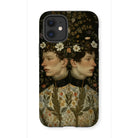 Harold & Claude - Netherlandish Gay Twins Iphone Case, 12 Mini / Matte, Phone Case Vintage-style Double Portrait Floral Crowns Ornate