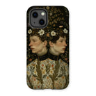 Harold & Claude - Netherlandish Gay Twins Iphone Case, 13 / Matte, Phone Case Vintage-style Double Portrait Painting Floral Botanical