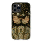 Harold & Claude - Netherlandish Gay Twins Iphone Case, 14 Pro / Matte, Iphone Case Vintage-style Artwork Two Profiles Adorned Floral
