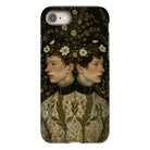 Harold & Claude - Netherlandish Gay Twins Iphone Case, 8 / Matte, Phone Case Vintage-style Artwork Mirrored Profiles Adorned Floral