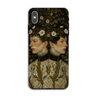 Harold & Claude - Netherlandish Gay Twins Iphone Case, Xs Max / Matte, Phone Case Vintage-style Artwork Mirrored Profiles Adorned Floral