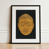 Head of Buddha - Reijer Stolk Graphic Art Print / Canvas, 12x16’’ / 31x41cm / Black Frame / Matboard, Posters Prints & Visual Artwork, Toby