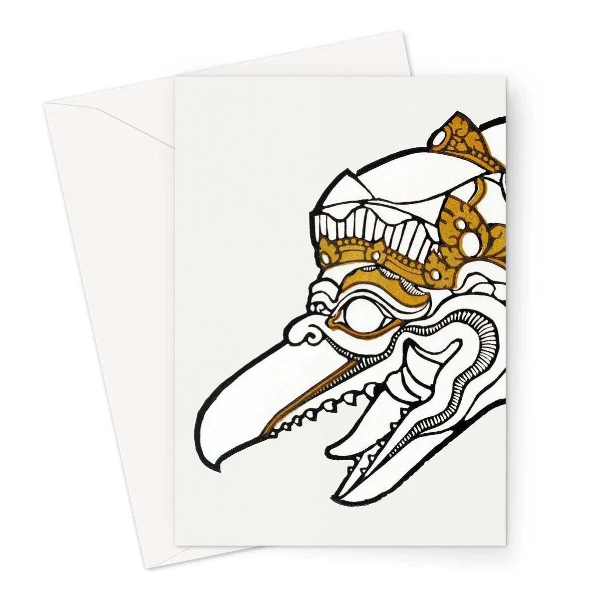 Head Of Garuda - Reijer Stolk Graphic Art Greeting Card - A5 Portrait / 1 Card - Greeting & Note Cards - Aesthetic Art