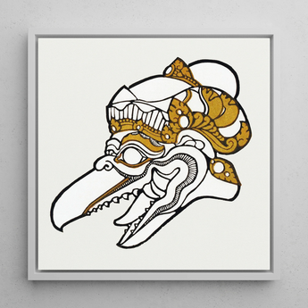Head of Garuda - Reijer Stolk Graphic Art Print / Canvas, 12x12’’ / 31x31cm / White Frame, Posters Prints & Visual Artwork, Toby Leon