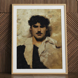 John Singer Sargent art print of a male model, framed