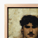 Head of a Male Model - John Singer Sargent Art Print / Canvas Framed Classical Portrait Dark Curly Hair, Gay, Prints