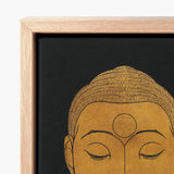 Head of Buddha - Reijer Stolk Graphic Art Print / Canvas Golden Face Artwork Intricate Wavy Hairline Central, Woodcut, Invites Prints