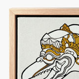 Head of Garuda - Reijer Stolk Graphic Art Print / Canvas Framed Stylized Ornate Golden Black Dragon Stolk’s, Woodcut, Prints