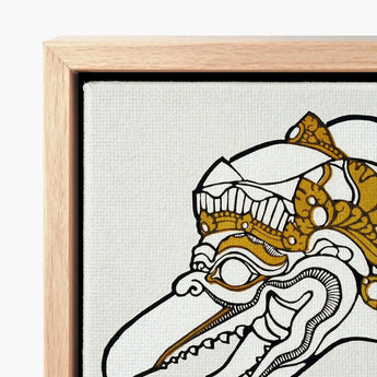 Head of Garuda - Reijer Stolk Graphic Art Print / Canvas Framed Stylized Ornate Golden Black Dragon Stolk’s, Woodcut, Prints