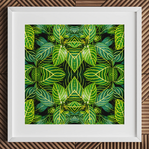 Just The Headlines - Trippy Fractal Leaf Art Print