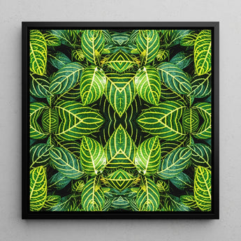 Just the Headlines - Trippy Fractal Leaf Art Print / Canvas, Trippy Fractal Leaf, Kaleidoscopic Leaf Print, Verdant Vortex