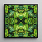 Just the Headlines - Trippy Fractal Leaf Framed Canvas