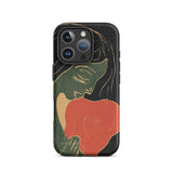 The Heart - Edvard Munch Phone Case Iphone 16 Pro / Matte Black Phone Case Stylized Illustration Woman Green Red Primal Scream Captured,