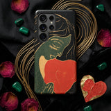 The Heart - Edvard Munch Phone Case Black Phone Case Stylized Illustration Woman Green Red Primal Scream Captured, Edvard Munch Iphone