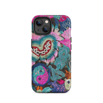 Heart and Soul - Ceremonial Miao Textile Art Iphone Case, 14 / Matte, Embroidered Floral Phone Case