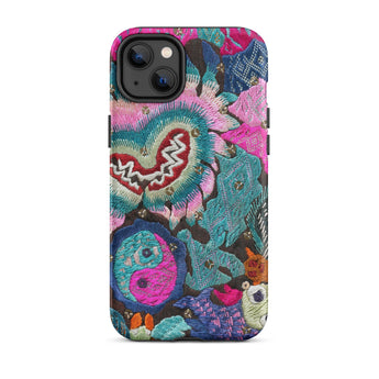 Heart and Soul - Ceremonial Miao Textile Art Iphone Case, 14 Plus / Matte, Embroidered Floral Iphone Case