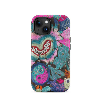 Heart and Soul - Ceremonial Miao Textile Art Iphone Case, 15 / Matte, Embroidered Floral Iphone Case