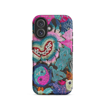 Heart and Soul - Ceremonial Miao Textile Art Iphone Case, 16 / Matte, Embroidered Floral Phone Case