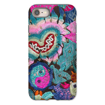 Heart and Soul - Ceremonial Miao Textile Art Iphone Case, 8 / Matte, Embroidered Floral Phone Case