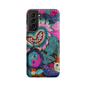 Heart and Soul - Ceremonial Miao Textile Art Phone Case, Samsung Galaxy S21 Fe / Matte, Mobile Cases, Toby Leon