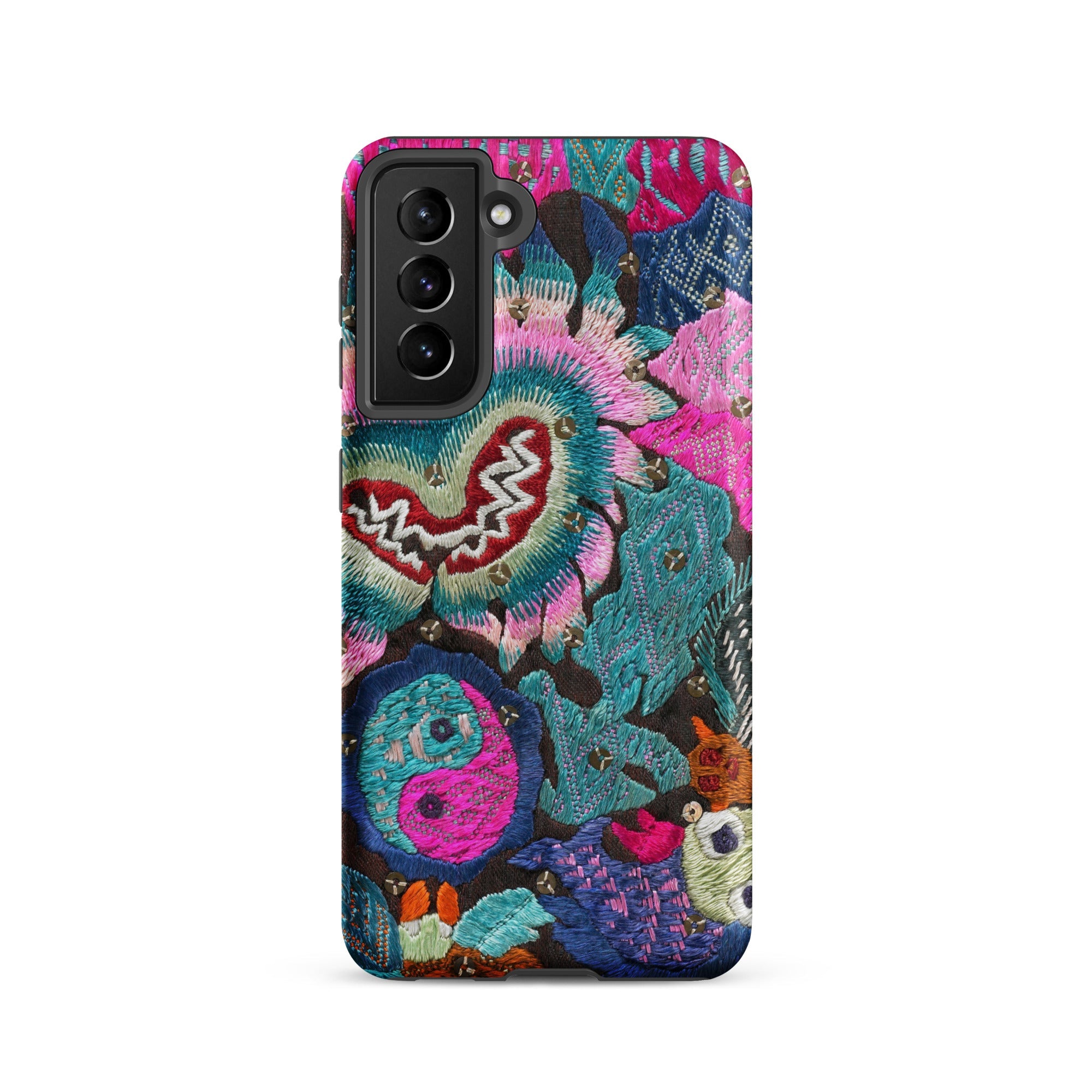 Heart and Soul - Ceremonial Miao Textile Art Samsung Case, Galaxy S21 / Matte, Phone Case Vibrant Intricate Embroidery Floral Abstract