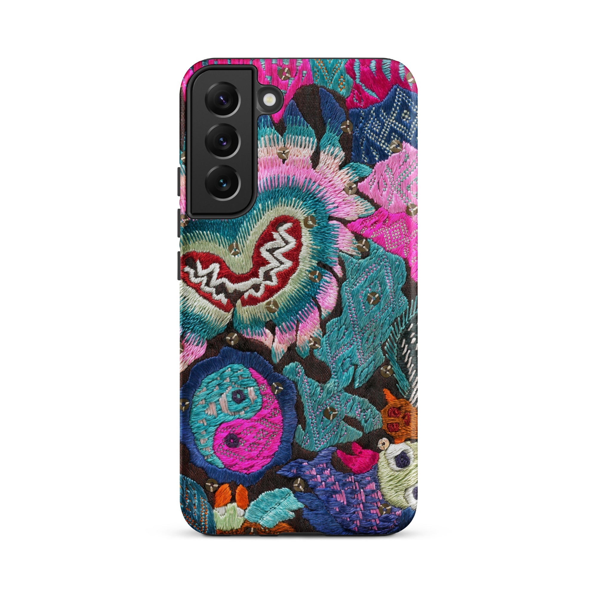 Heart and Soul - Ceremonial Miao Textile Art Samsung Case, Galaxy S22 Plus / Matte, Smartphone Case Vibrant Intricate Embroidery Floral