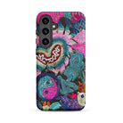Heart and Soul - Ceremonial Miao Textile Art Samsung Case, Galaxy S24 Plus / Matte, Vibrant Embroidered Smartphone Case Floral Yin-yang