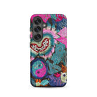 Heart and Soul - Ceremonial Miao Textile Art Samsung Case, Galaxy S25 / Matte, Smartphone Case Colorful Intricate Embroidery Floral