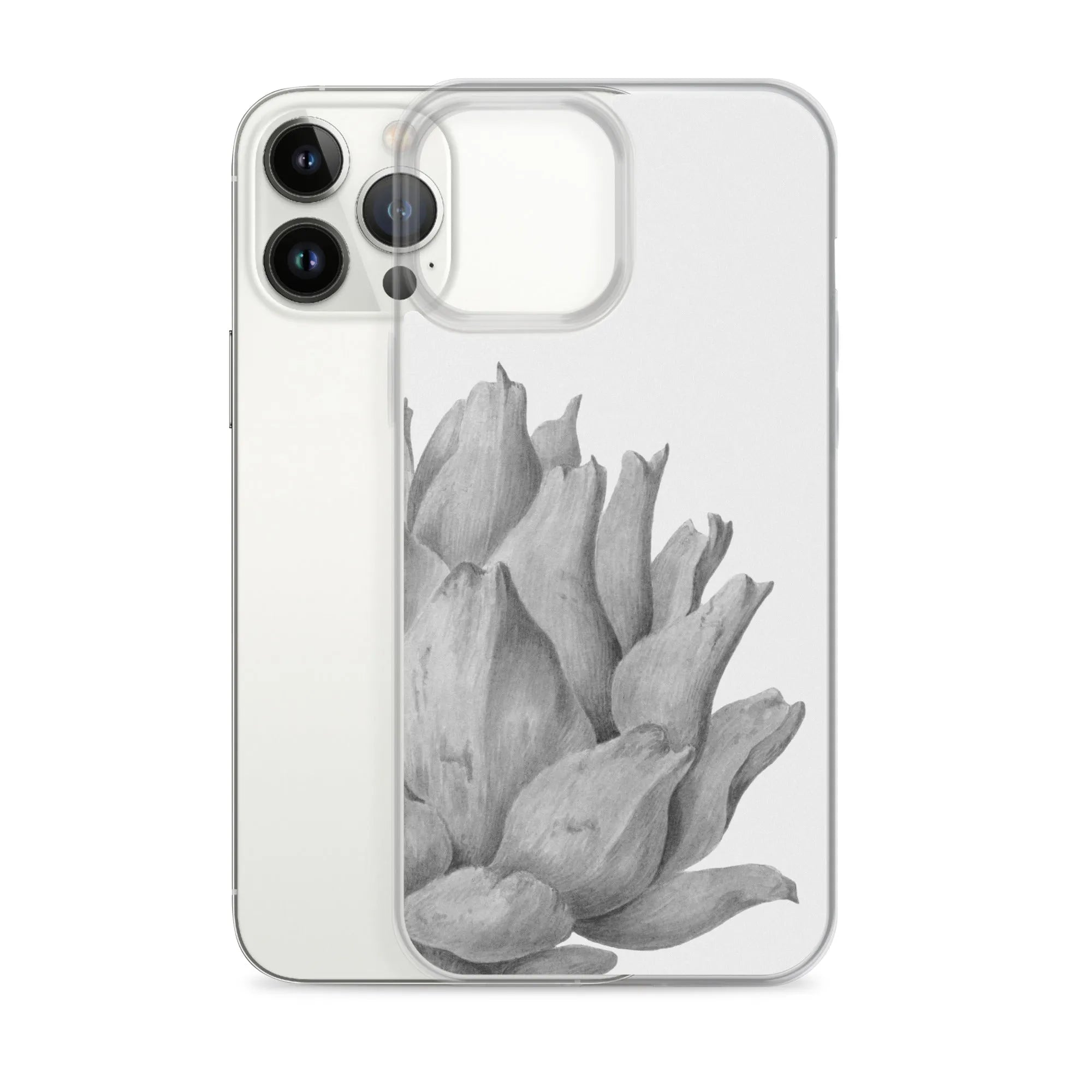 Heartichoke Botanical Art Iphone Case - Black And White - Iphone 13 Pro Max - Mobile Phone Cases - Aesthetic Art