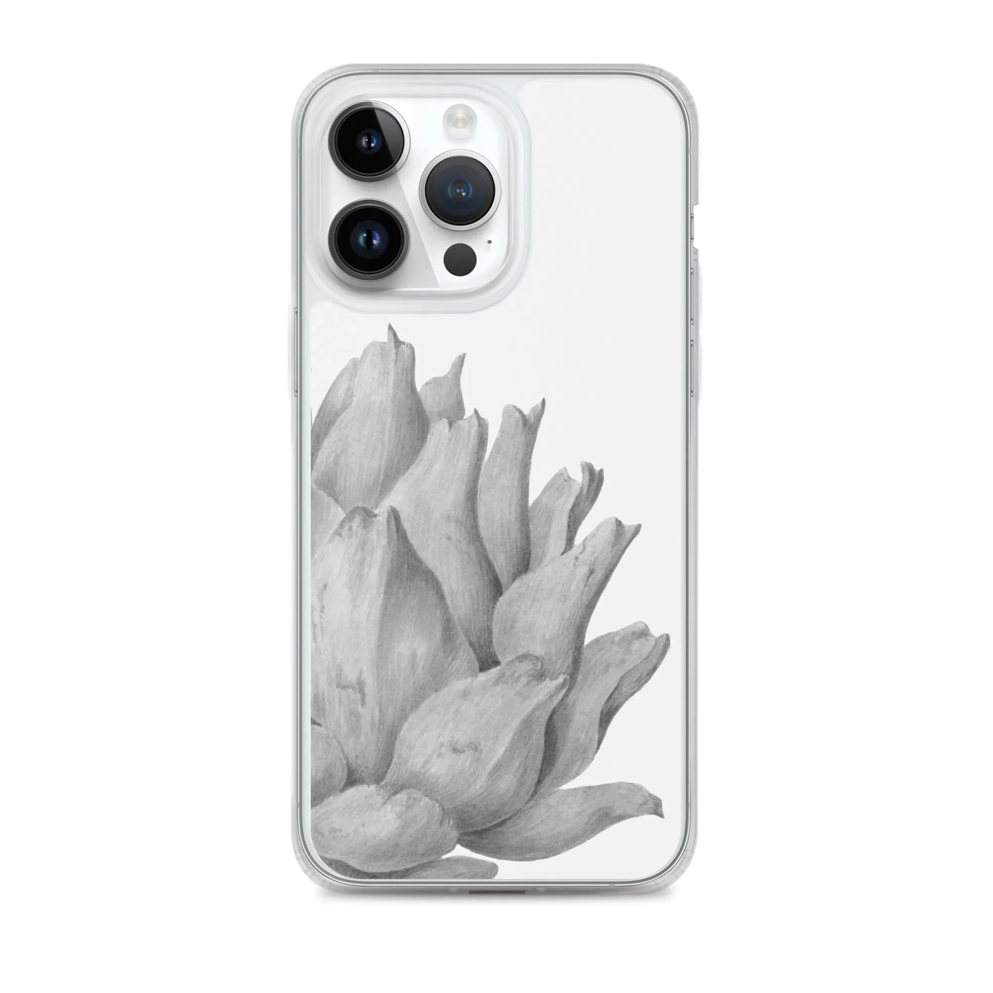 Heartichoke Botanical Art Iphone Case - Black And White - Mobile Phone Cases - Aesthetic Art