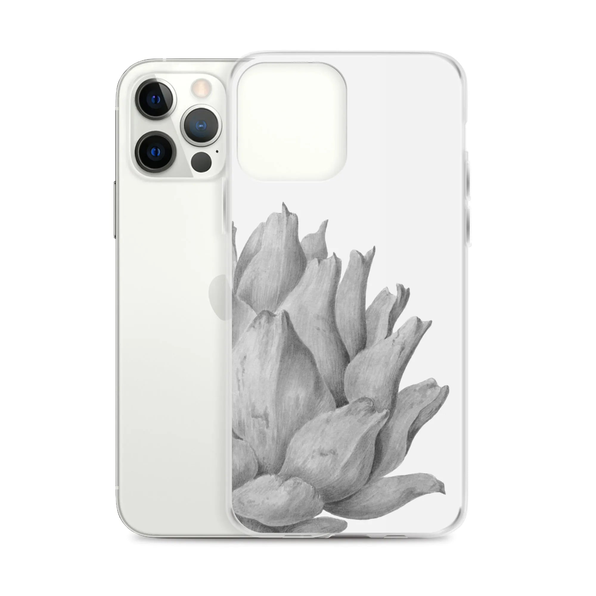 Heartichoke Botanical Art Iphone Case - Black And White - Iphone 12 Pro Max - Mobile Phone Cases - Aesthetic Art