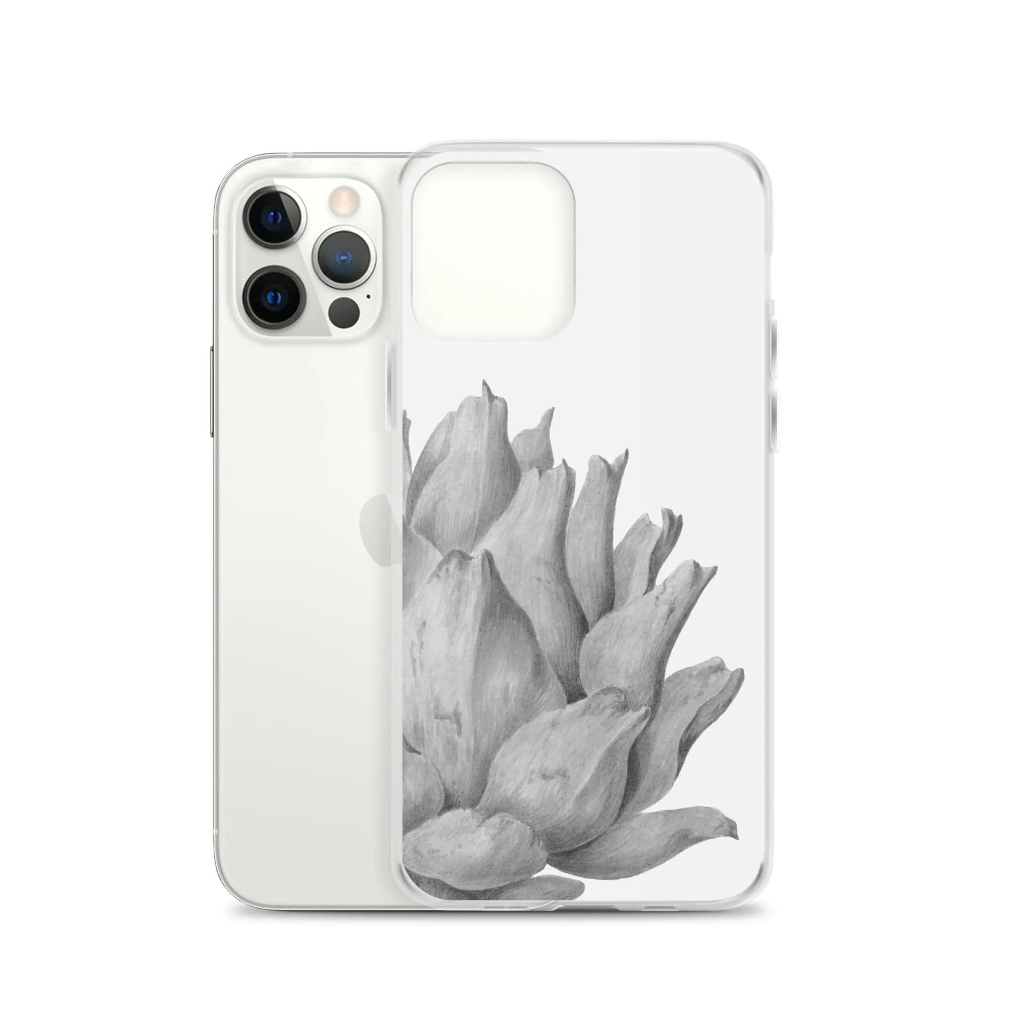 Heartichoke Botanical Art Iphone Case - Black And White - Iphone 12 Pro - Mobile Phone Cases - Aesthetic Art
