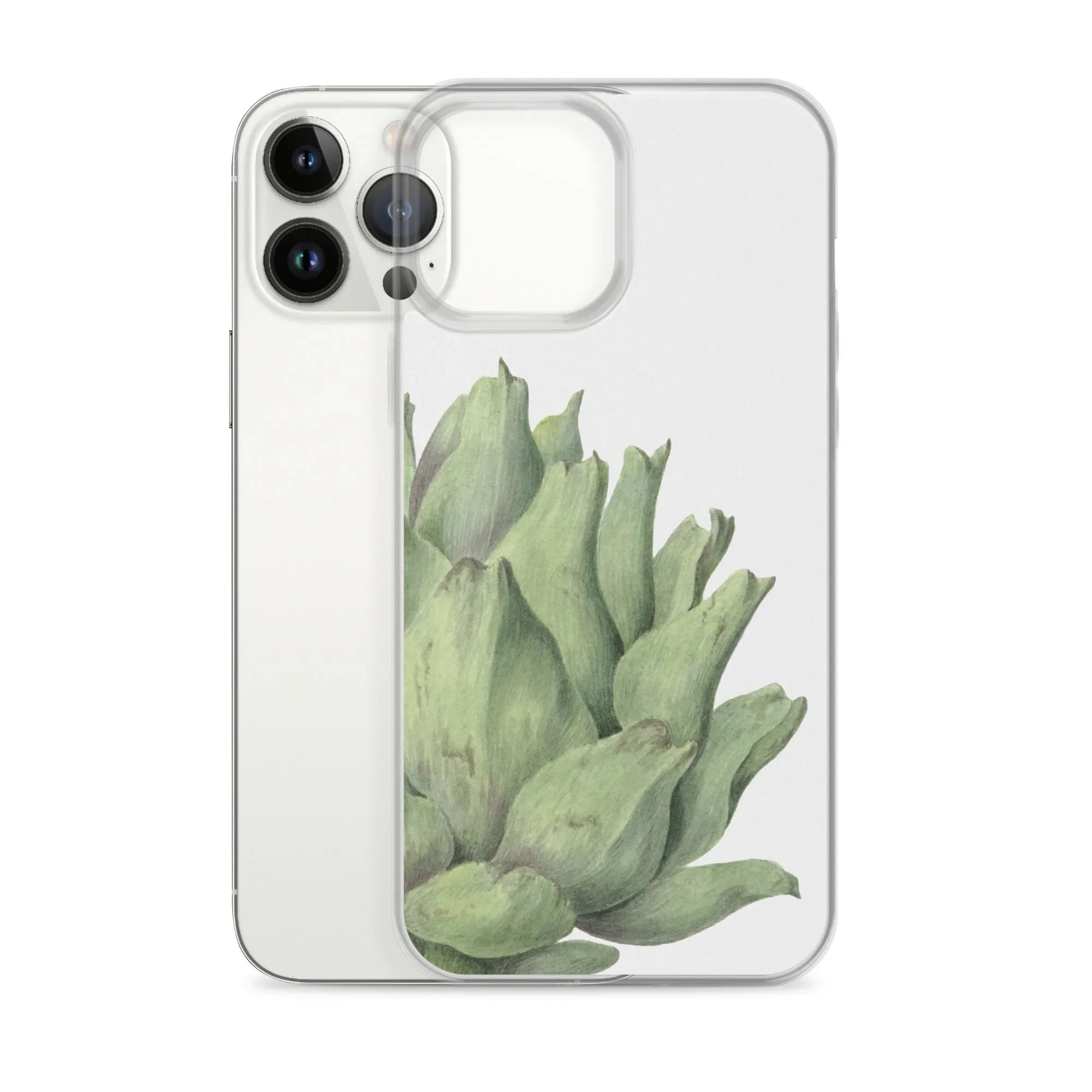 Heartichoke Botanical Art Iphone Case - Grey - Iphone 13 Pro Max - Mobile Phone Cases - Aesthetic Art