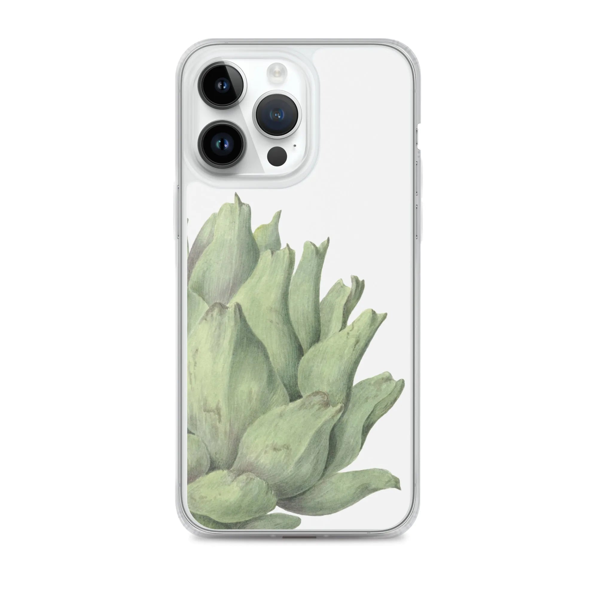 Heartichoke Botanical Art Iphone Case - Grey - Iphone 14 Pro Max - Mobile Phone Cases - Aesthetic Art