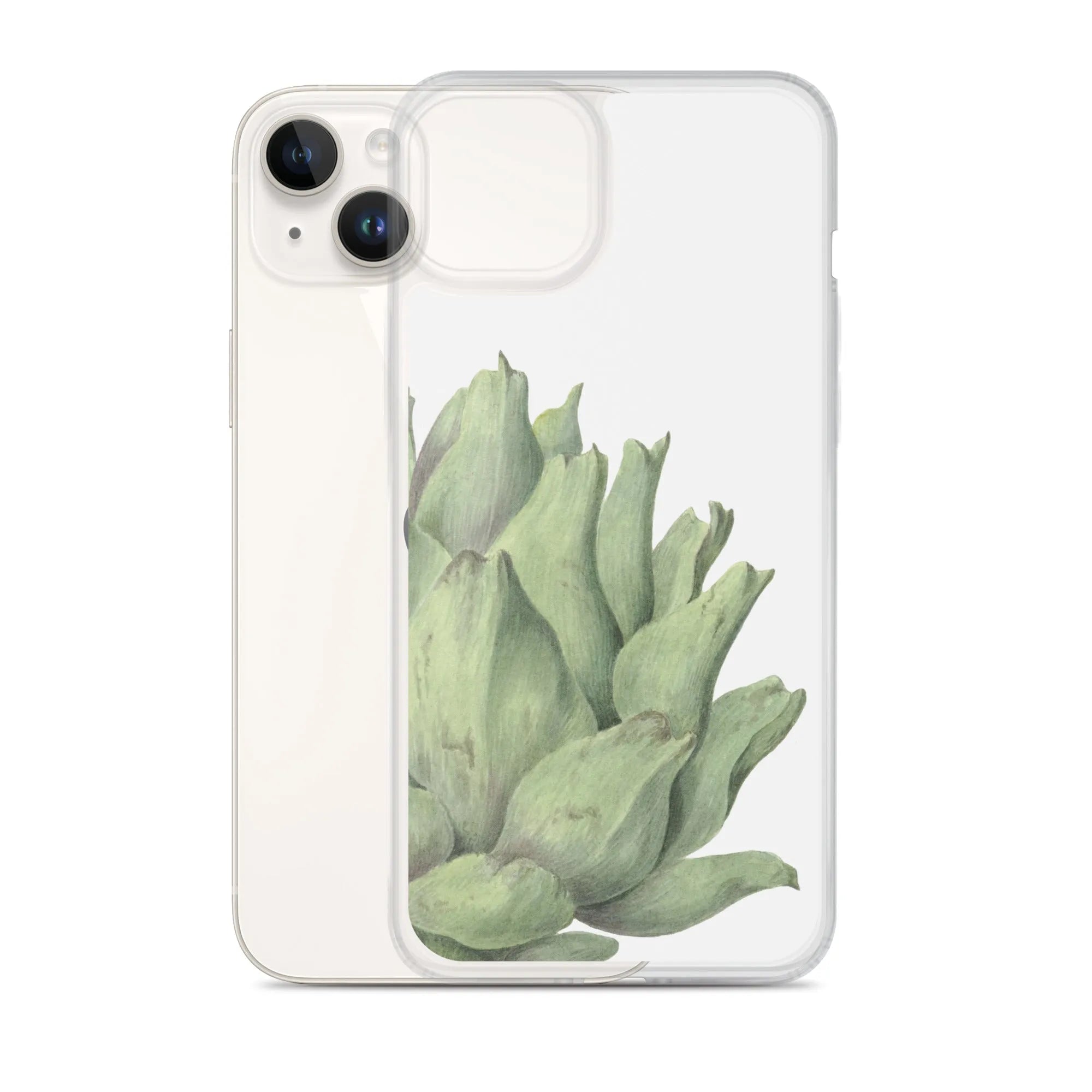 Heartichoke Botanical Art Iphone Case - Grey - Iphone 14 Plus - Mobile Phone Cases - Aesthetic Art