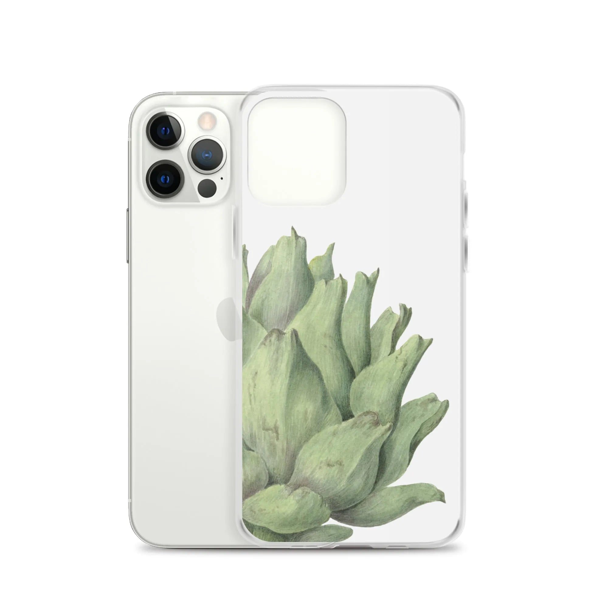 Heartichoke Botanical Art Iphone Case - Grey - Iphone 12 Pro - Mobile Phone Cases - Aesthetic Art