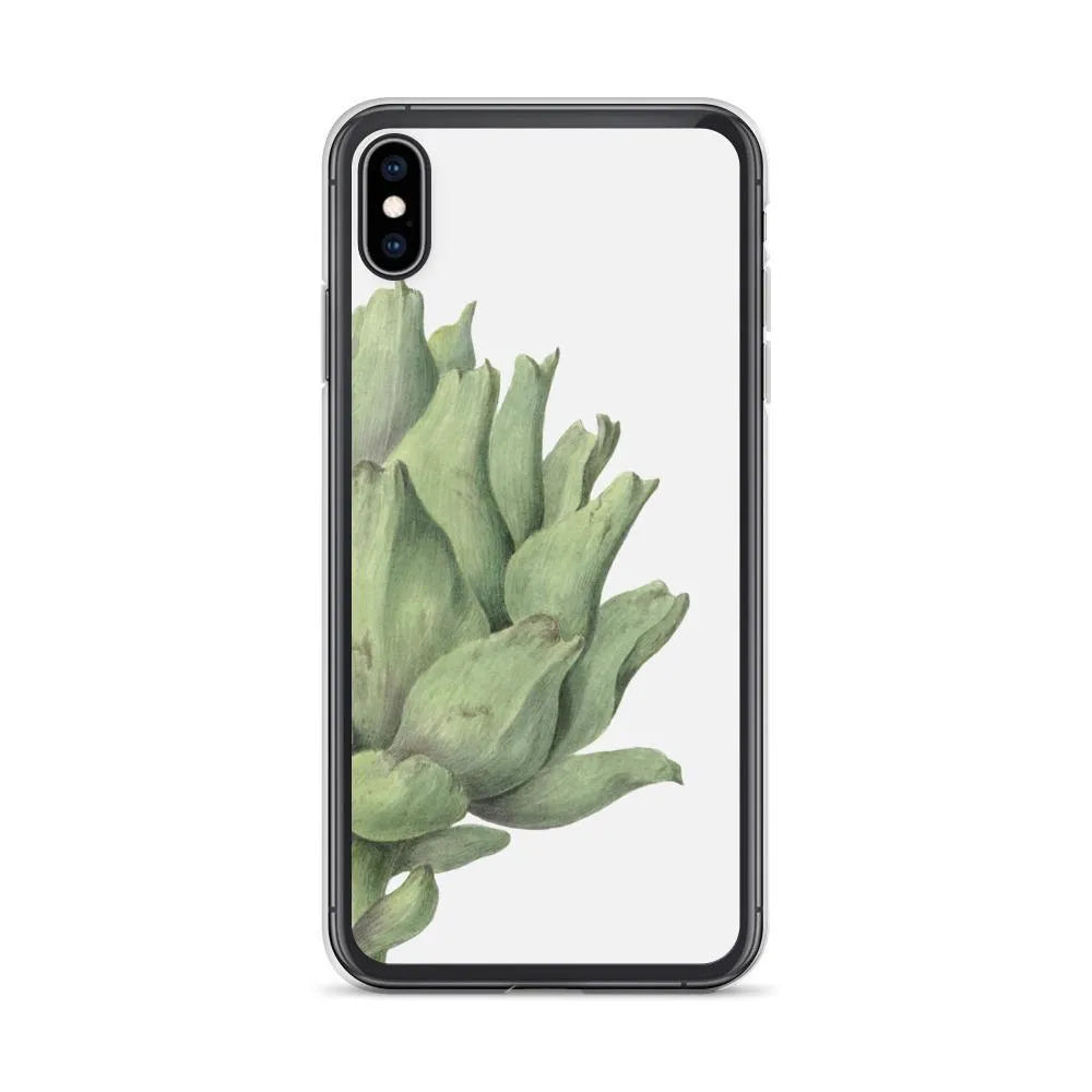 Heartichoke Botanical Art Iphone Case - Grey - Iphone Xs Max - Mobile Phone Cases - Aesthetic Art