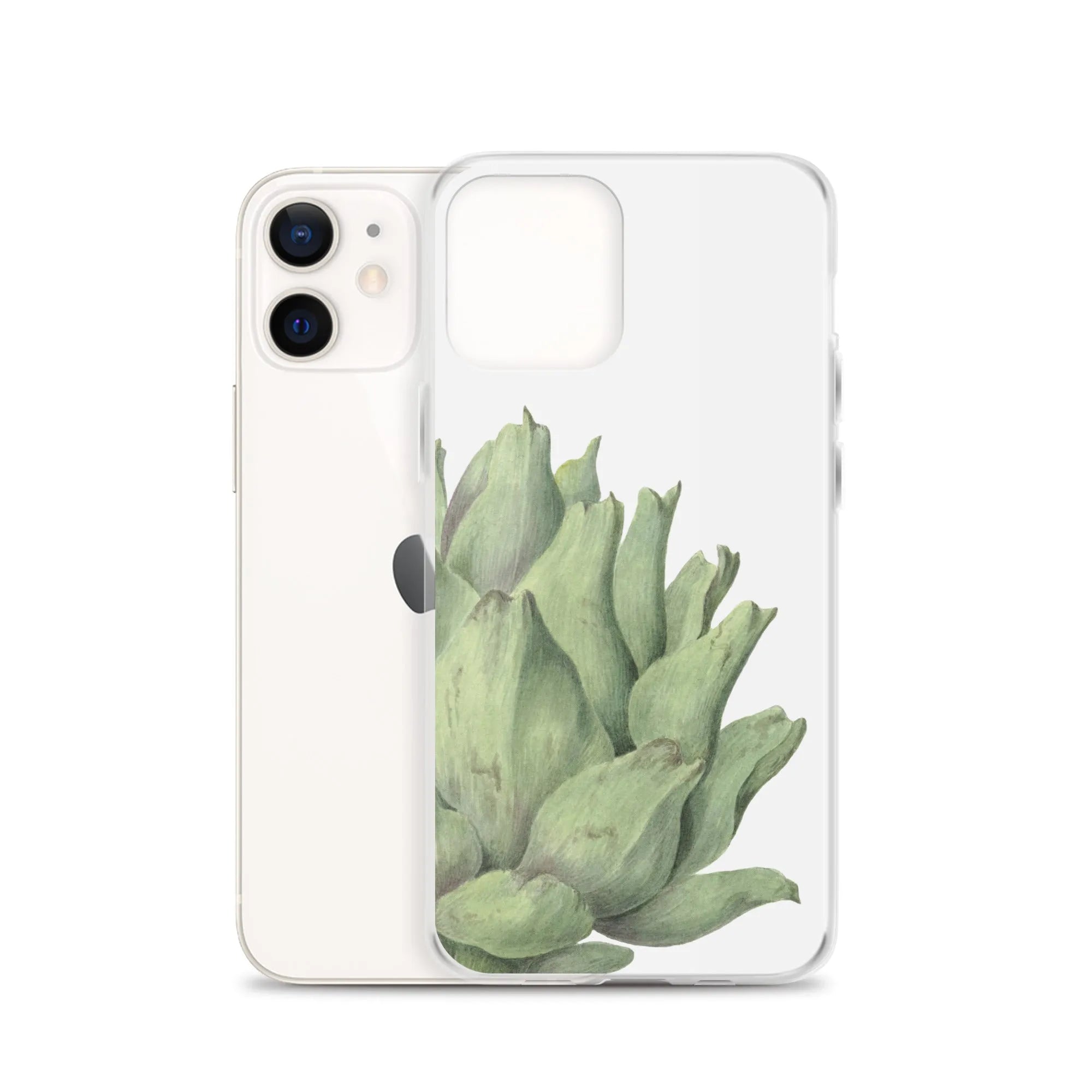 Heartichoke Botanical Art Iphone Case - Grey - Iphone 12 - Mobile Phone Cases - Aesthetic Art