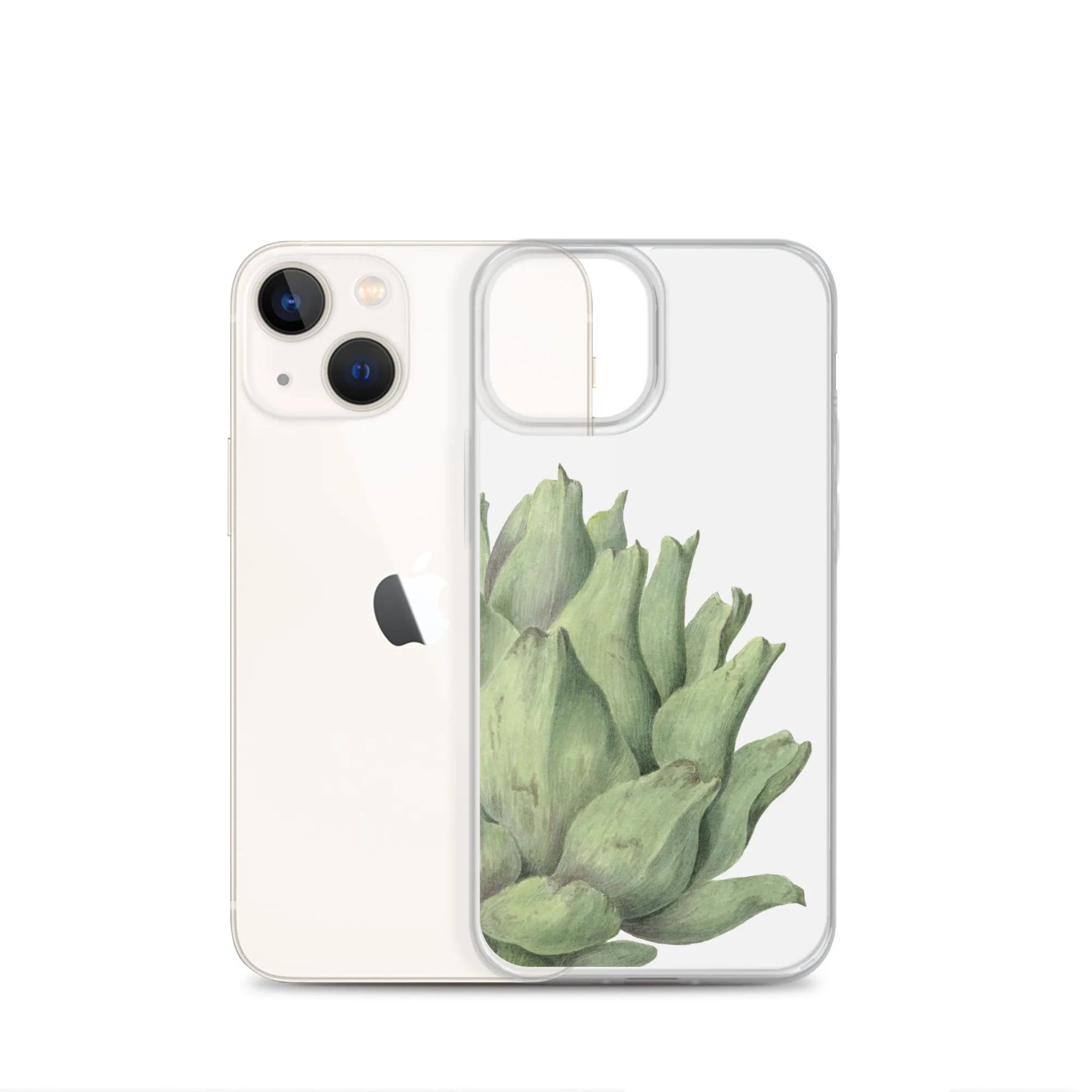 Heartichoke Botanical Art Iphone Case - Grey - Iphone 13 Mini - Mobile Phone Cases - Aesthetic Art