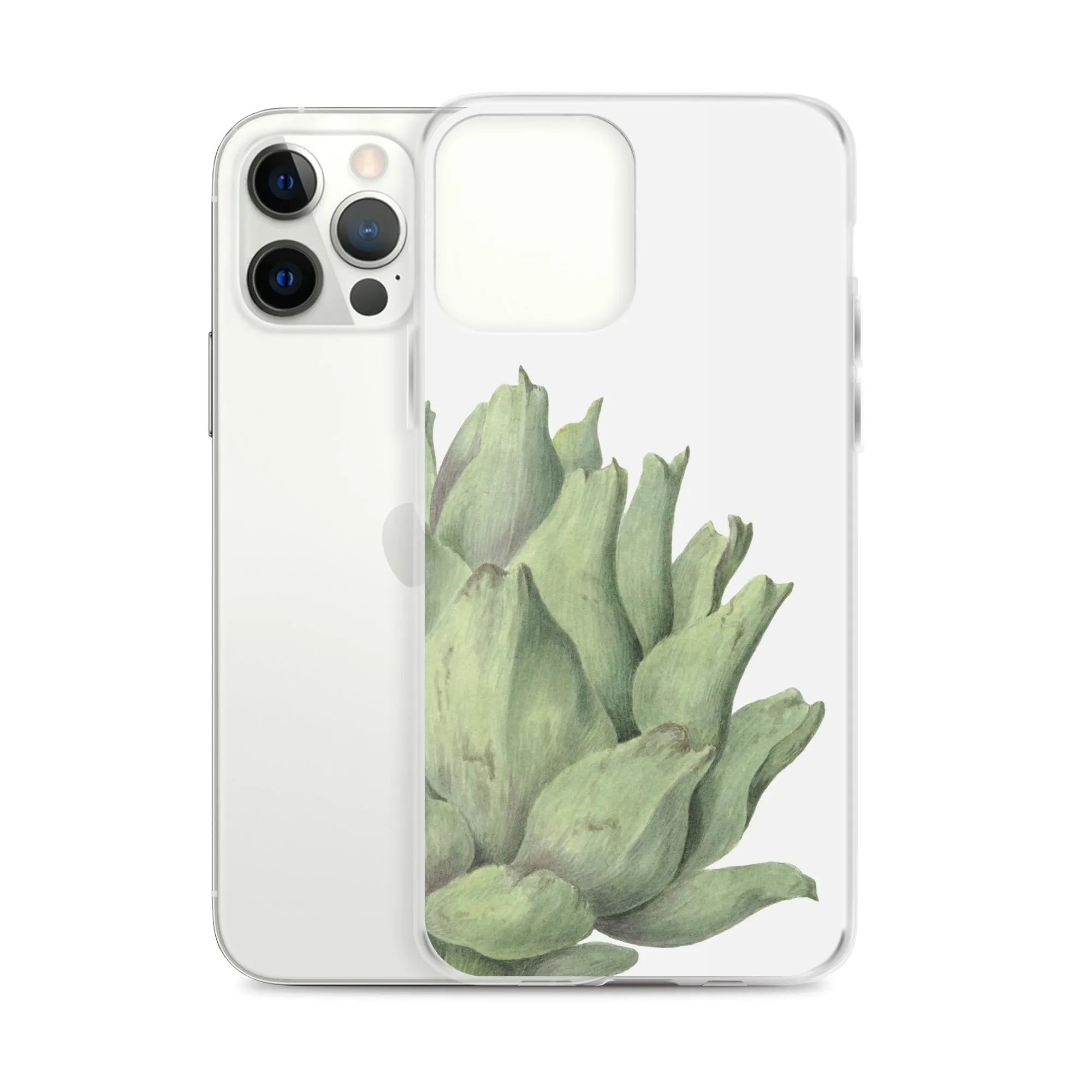 Heartichoke Botanical Art Iphone Case - Grey - Iphone 12 Pro Max - Mobile Phone Cases - Aesthetic Art